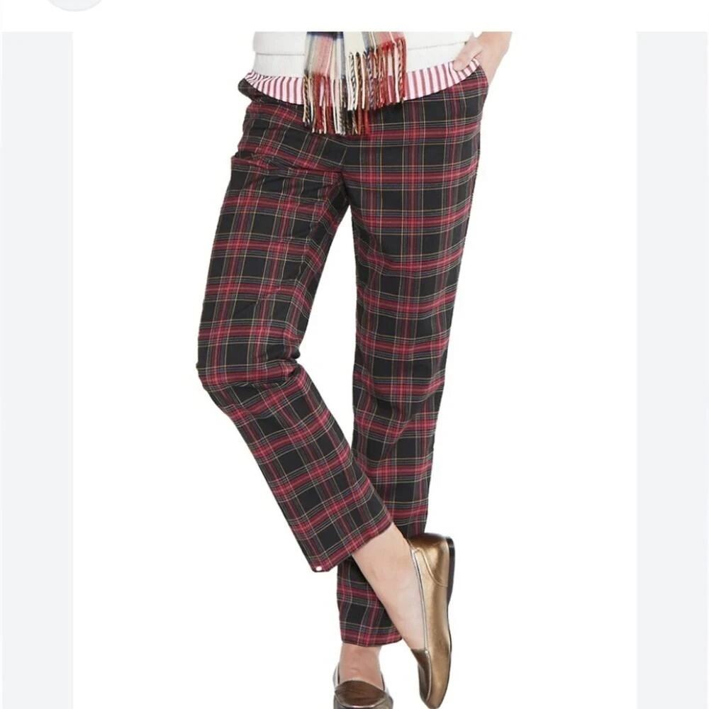 J.‎ Crew Cafe Capri Wool Pants Size 6 Tartan Plaid Lined - 26 Lengthw